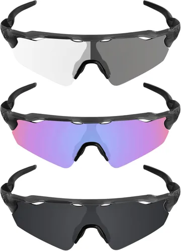Miniatura 2 de Galvanic 3 piezas de lentes de repuesto para Oakley Radar EV Path OO9208 Pack C01