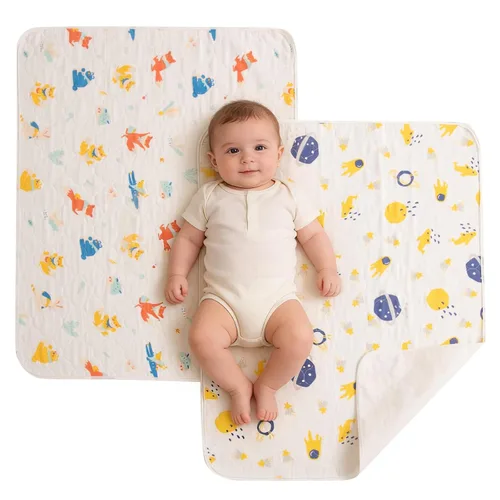 Miniatura 9 de Cambiador de pañales portátil para bebé, tapete cambiador impermeable, suave y cómodo, plegable, artículos esenciales para niños pequeños, regalos 2