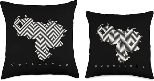 Miniatura 3 de Franelas CSS Mapa De Venezuela Optic Regalo venezolano Cojin Throw almohada, 16x16, Multicolor