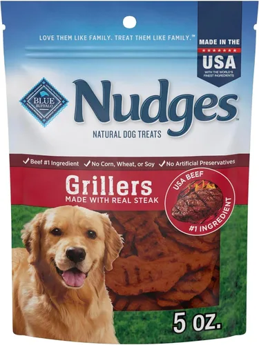Miniatura 21 de Blue Buffalo Nudges Homestyle - Golosinas naturales para perros, fabricadas en los Estados Unidos con pollo, guisantes y zanahorias reales, bolsa