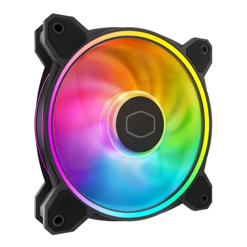 Cooler Master MF120 Halo² Carcasa|Enfriador de Líquido|Ventilador de Enfriador de Aire, Ventilador de 120mm, Anillos aRGB de Bucle Dual, PWM