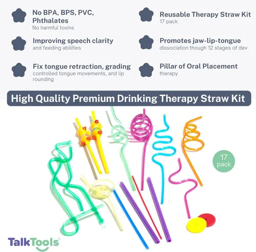 Miniatura 2 de TalkTools Pajitas locas para beber de alta calidad, pajitas divertidas y coloridas pajitas para beber, pajitas locas para niños, coloridas