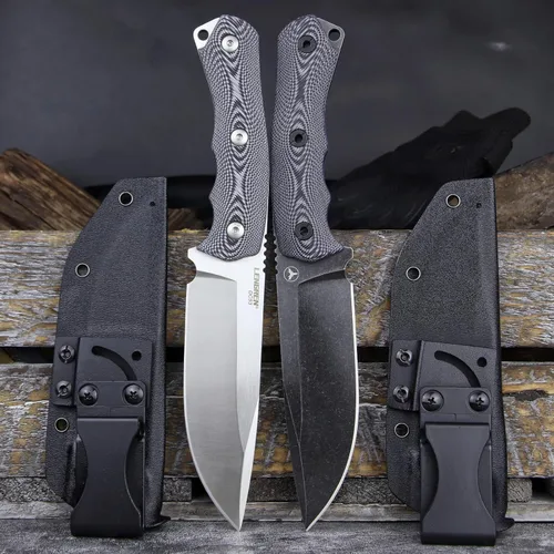 Miniatura 2 de Cuchillo Cruiser de 10.9 pulgadas para caza, cuchillo táctico de campamento al aire libre, mango afilado de acero G10 DC53, funda Kydex (negro)