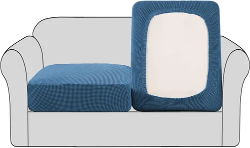 Miniatura 41 de H.VERSAILTEX - Fundas elásticas para cojín de sofá individual, fundas de asiento para silla de sofá, protector de cojín con tejido jacquard de sarga