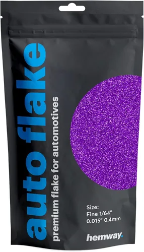Miniatura 34 de Hemway Auto Flake Glitter FINE 1/64" 0.015" 0.4mm 375 micras Aditivo de Pintura en Hojuelas Metálicas 100g para uso con Pintura en Aerosol para Azul