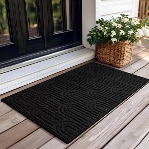 Miniatura 23 de GRANNY SAYS Tapete para puerta, de 32 x 20 pulgadas, tapete de bienvenida para exteriores, antideslizante, absorbe la suciedad para la entrada
