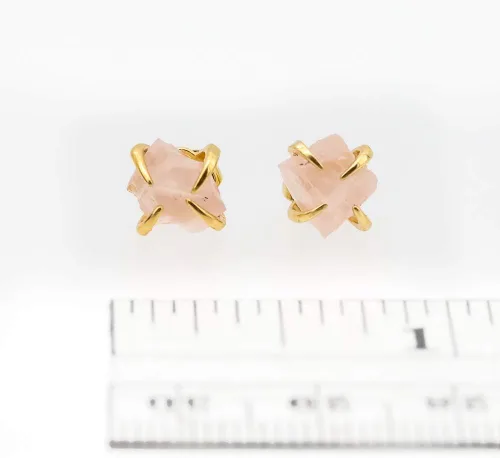 Miniatura 4 de Pendientes de tuerca de piedra preciosa cruda, idea de regalo para el día de la madre, graduación, moda de verano