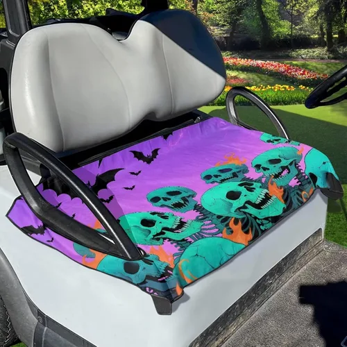 Miniatura 40 de AFPANQZ Toalla personalizada para cubierta de asiento de carrito de golf, añade tu texto, imagen, logotipo, nombre, protector de asiento de carrito