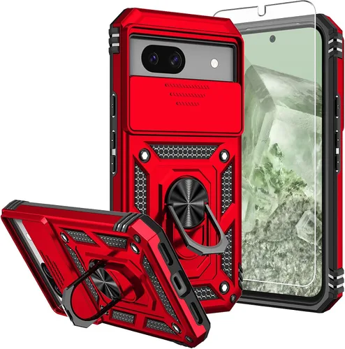 Miniatura 21 de Funda para Pixel 7a, con protectores de pantalla y funda para cámara, [grado militar] de 16 pies. Funda protectora probada contra caídas con soporte