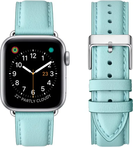 Miniatura 24 de Bandas cuadradas compatibles con Apple Watch de 38 mm, 40 mm, 41 mm, 42 mm, 44 mm, 45 mm, 49 mm, correa de muñeca de cuero genuino para iWatch SE
