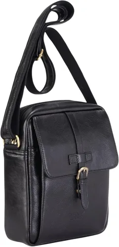 Miniatura 3 de Bolso bandolera de cuero genuino Bolso bandolera de piel de vaca unisex vintage, bolso lateral compacto de viaje de negocios