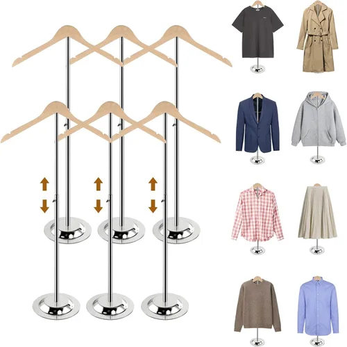 Miniatura 10 de Soporte de exhibición de camisa ajustable, soporte de exhibición de camisetas de 20-35 pulgadas de altura para vendedores, exhibición de maniquí