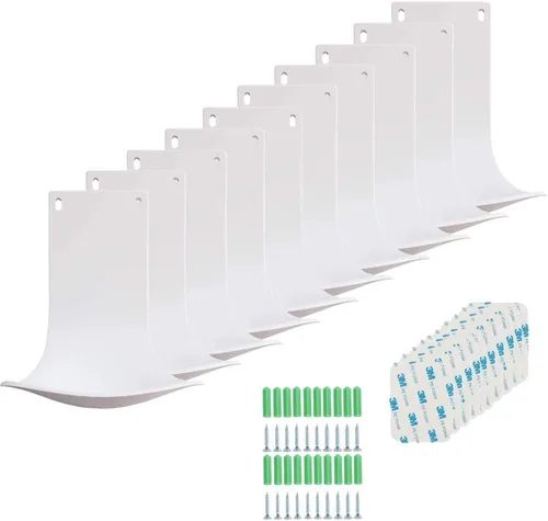 Miniatura 9 de Jefaniim Bandeja de goteo para dispensador automático de jabón, soporte de pared y dispensador de desinfectante de manos, 2 piezas, color blanco