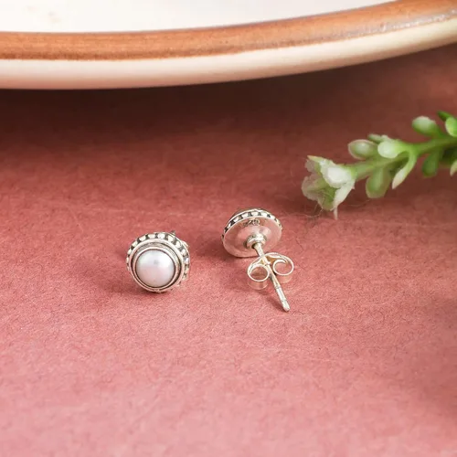 Miniatura 35 de Round Gemstone Stud Design 2