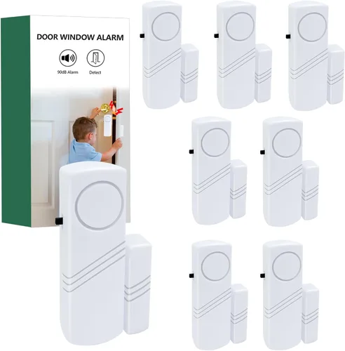 Alarma de puerta y ventana, alarmas de puerta de 90 dB para seguridad de niños, alarma antirrobo de ventana y piscina para el hogar