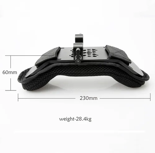 Miniatura 3 de NICEYRIG Soporte de hombro estable para videocámara DV/DC 0.591 in Rod Rail Support System DSLR Rig (bloque de riel de 0.591 in)