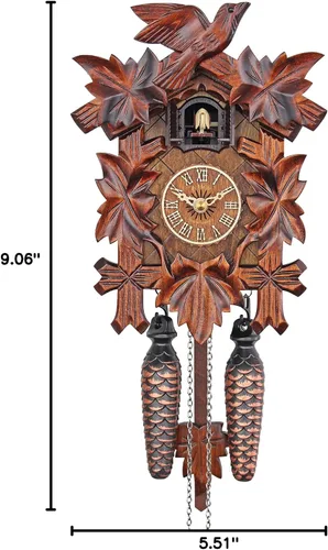 Miniatura 6 de Reloj de cuco de cuarzo - Las hojas tradicionales de vid AH 40/1 QM