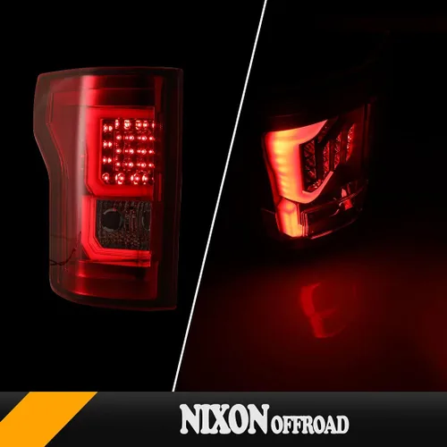 Miniatura 3 de Nixon Offroad Luces traseras LED para Ford F-150 2015 2016 2017 con luz de señal de giro LED, luz de funcionamiento, luz de freno (lente roja)