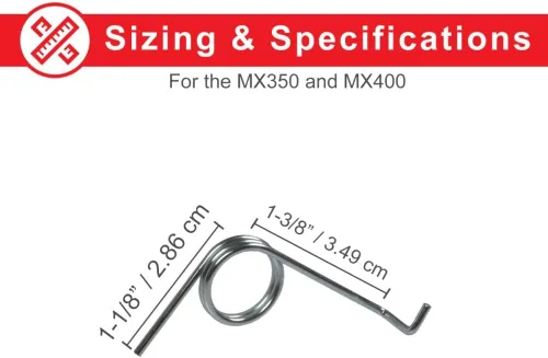 Miniatura 3 de AlveyTech Muelle tensor de cadena de afeitar para E300, MX350, MX400, MX500, MX650, RSF350, RSF650 y SX500