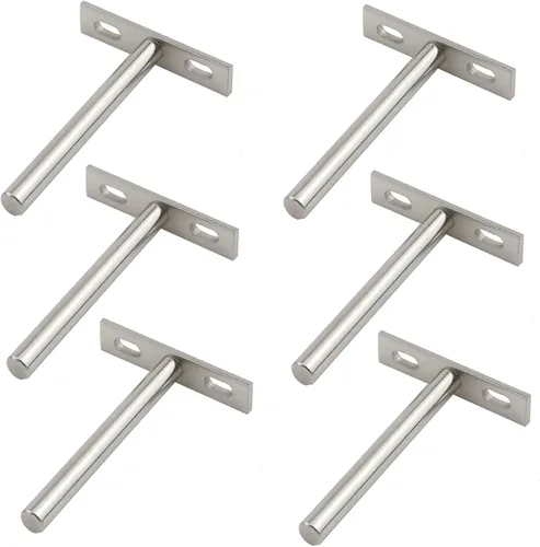 Miniatura 20 de Antrader Soporte de Estante Flotante Negro, 4 Piezas Soportes Ocultos de Estante de 2 Pulgadas Soporte Ciego de Estante Soportes Ocultos