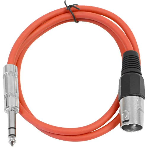 Miniatura 26 de Seismic Audio - SATRXL-M2 - Cable de conexión XLR negro de 2 pies macho a 1/4" TRS