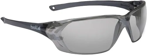 Bolle Safety 253-PR-40059 - Gafas de seguridad con montura negra brillante sin montura y espejo plateado antiarañazos y lente antivaho