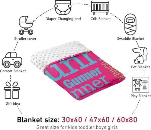 Miniatura 7 de Manta de bebé de doble capa para recién nacido, manta de cama de bebé rosa intenso, regalos de cumpleaños para niños y niñas, manta de bebé 09 Rosa