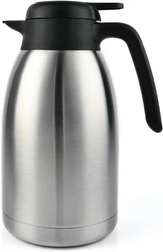 Heritage66 Jarra térmica para café con cepillo de limpieza – 68 oz (2 L) dispensador de bebidas de acero inoxidable con aislamiento al vacío,