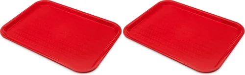 Miniatura 5 de Carlisle FoodService Products CT121605 Bandeja estándar para cafetería/comida rápida, 12 x 16 pulgadas, color rojo
