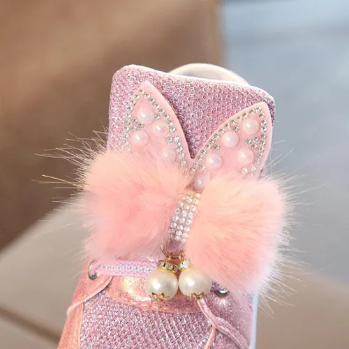 Miniatura 4 de Botas de invierno para bebés y niñas de 1 a 6 años de edad, zapatos cálidos y antideslizantes