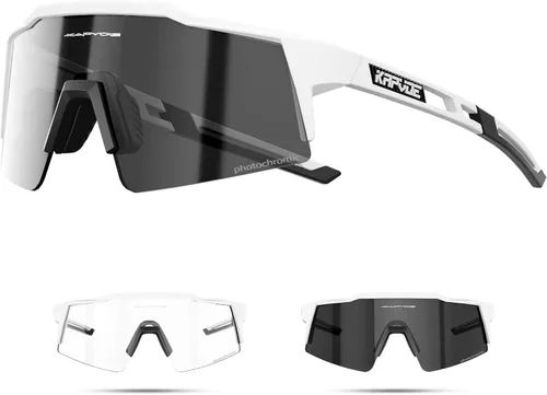 Miniatura 11 de KAPVOE Gafas de ciclismo fotocromáticas MTB Gafas de sol transparentes para bicicleta de montaña, gafas de transición, deportes de béisbol y correr