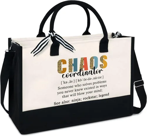 Regalo para mujeres, mamá, profesora, regalos de cumpleaños para jefa, amiga, compañera de trabajo, bolsa de lona de 13 onzas con cremallera