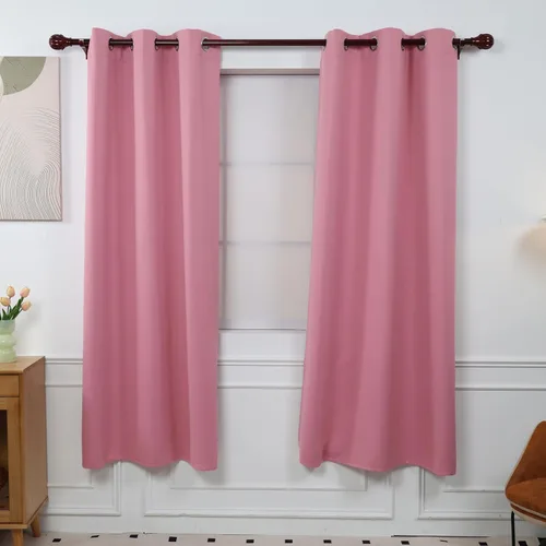 Miniatura 17 de INLINAS Cortinas opacas para dormitorio, aislamiento térmico, reducción de ruido, juego de 2 paneles de ahorro de energía, beige, 42 pulgadas