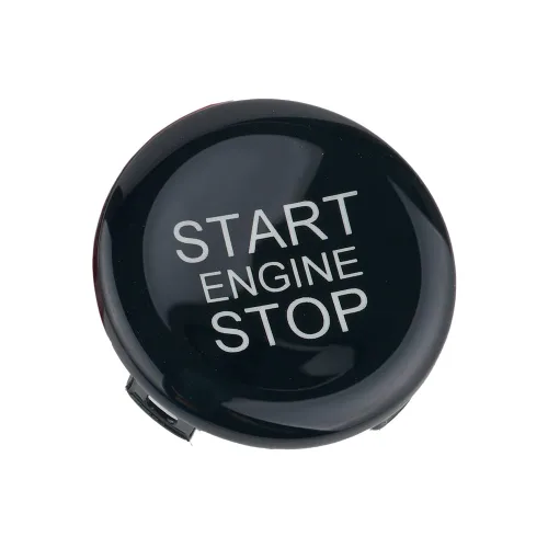 Miniatura 6 de Angelguoguo Botón de Reemplazo de Cubierta de Interruptor de Arranque/Parada del Motor de Coche en Negro Brillante ABS para Alfa Romeo Giulia