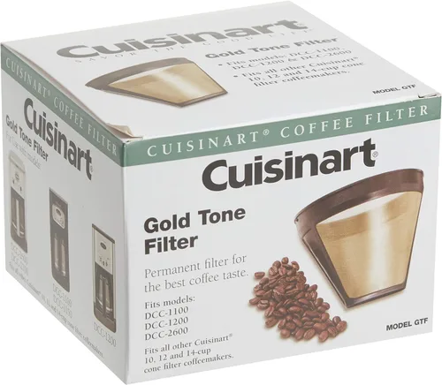 Miniatura 5 de Cuisinart Cafetera de una sola porción + molinillo de café, depósito extraíble de 48 onzas, filtro de café negro DGB-2 y GTF en tono dorado, cono
