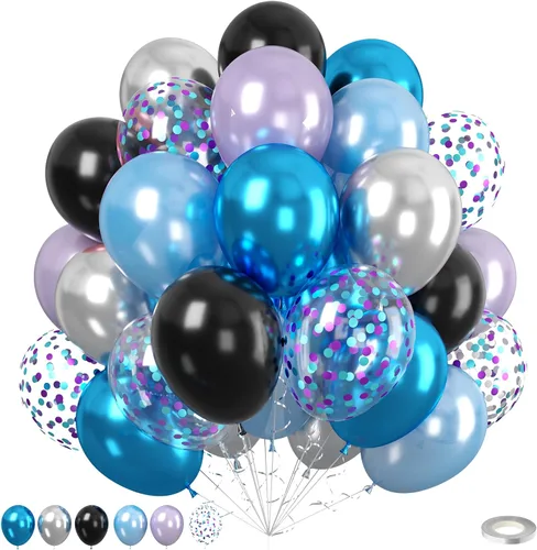 Miniatura 18 de Globos Rojos Negros Amarillos, 60pcs Globos Negros Borgoña Dorados, Globos Amarillos Granate Globos Rojos Negros Dorados con Confeti Para Cumpleaños