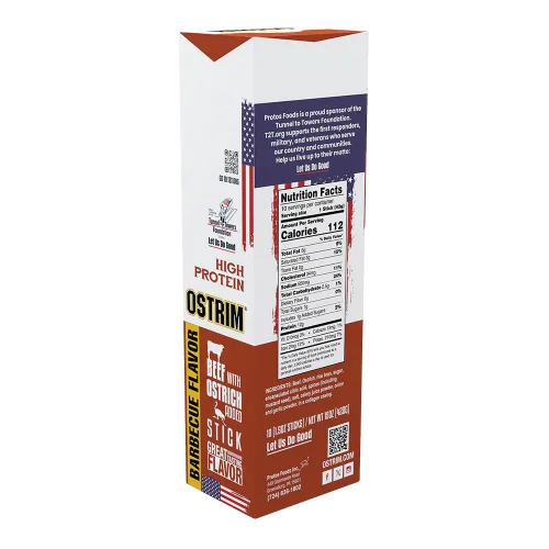 Miniatura 3 de Ostrim Palitos de carne seca de res y avestruz, sabor a barbacoa, 1.5 onzas (paquete de 10)