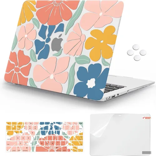 Miniatura 8 de iCasso Funda para MacBook Air de 13 pulgadas (versión anterior 2010-2017), carcasa protectora rígida de plástico y cubierta de teclado solo