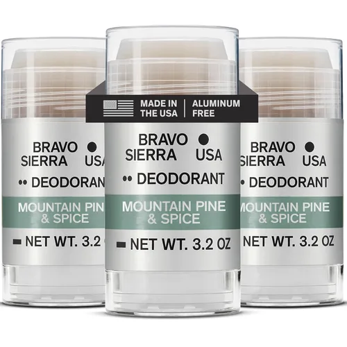 Miniatura 17 de Bravo Sierra - Desodorante sin aluminio para hombres, paquete de 1, cítrico y sal marina, fórmula natural sin bicarbonato de sodio con control