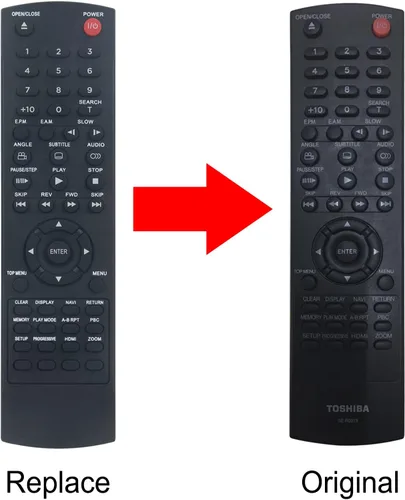 Miniatura 2 de PerFascin SE-R0313(AH700497) Reemplazo de control remoto de DVD para Toshiba DVD Player SD-4200 SD-6100 SD-6100KU SD-7200KU SD-K980KU SD-K990KU