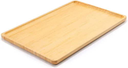 Miniatura 8 de Bandeja redonda de bambú premium – Plato de madera natural multiusos para servir a la parrilla, barbacoa, té, café y decoración otomana – 12 pulgadas