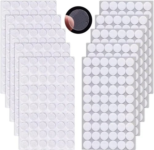 Puntos autoadhesivos, 600 unidades (300 pares) de 0.78 pulgadas/0.787 in de diámetro, puntos transparentes transparentes con adhesivo, puntos de