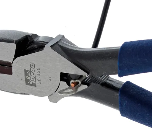 Miniatura 4 de IDEAL Electrical 30-430 Alicates de corte lateral estándar - 9.5 pulgadas, alicates Linesman con nariz de Nueva Inglaterra, troquel de prensado