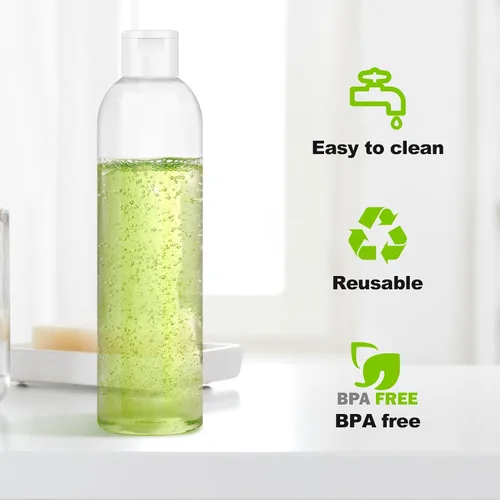 Miniatura 6 de 6 Pack 8 oz Travel Squeeze Bottles with Flip Caps Refillable Empty Plastic Containers for Toiletries Shampoo Lotions Oils