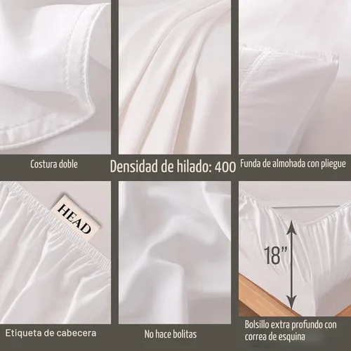 Miniatura 3 de Bella Coterie Juego de Sábanas de Viscosa de Bambú de Lujo Tamaño King 100% Cultivado Orgánicamente Ultra Suave Refrescante para Personas que