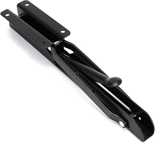Miniatura 5 de Sumnacon Soportes plegables resistentes para estantes – Banco de mesa triangular de metal resistente, soporte de estante plegable de 10 pulgadas, 2