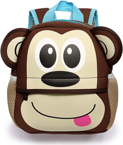 Hipiwe, mochila para bebés, niños, niñas, para jardín de infantes, de neopreno, con adorables caricaturas animadas, para niños de 1 a 5 años