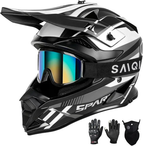 Miniatura 8 de SPARK - Casco de motocross para adultos, casco para bicicleta todoterreno, motocicleta de cara completa, bicicleta de montaña, E-Bike, BMX, MX, ATV