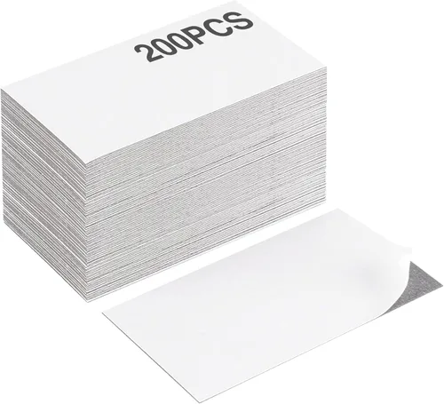 Miniatura 12 de Imanes de tarjetas de visita de 2 x 3.5 pulgadas para despegar y pegar, cinta magnética autoadhesiva, convierte las tarjetas de identificación