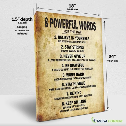 Miniatura 2 de MEGA FORMAT Arte de pared motivacional con citas inspiradoras, afirmaciones positivas para el hogar, dormitorio, oficina, gimnasio y aula, carteles